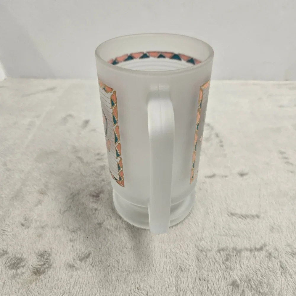 Ron Jon Surf Shop Frosted Glass Beer Mug One of a Kind Cocoa Beach Florida Logo